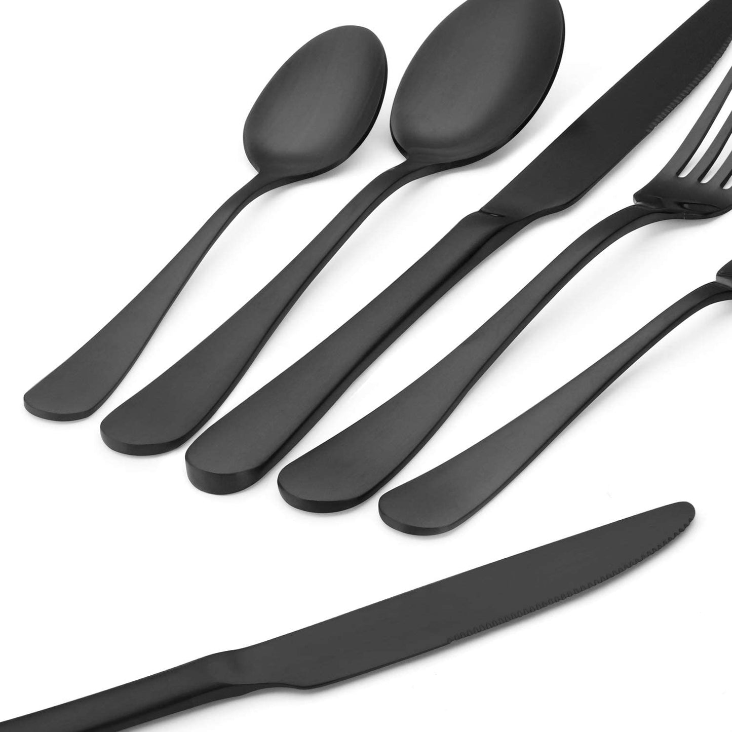 Matte Black Silverware Set