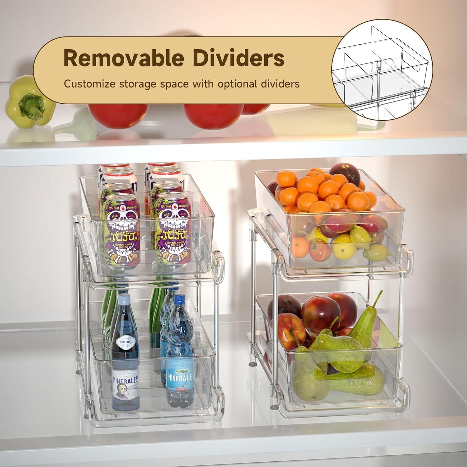 2-Tier Pull-Out Cabinet Organizer