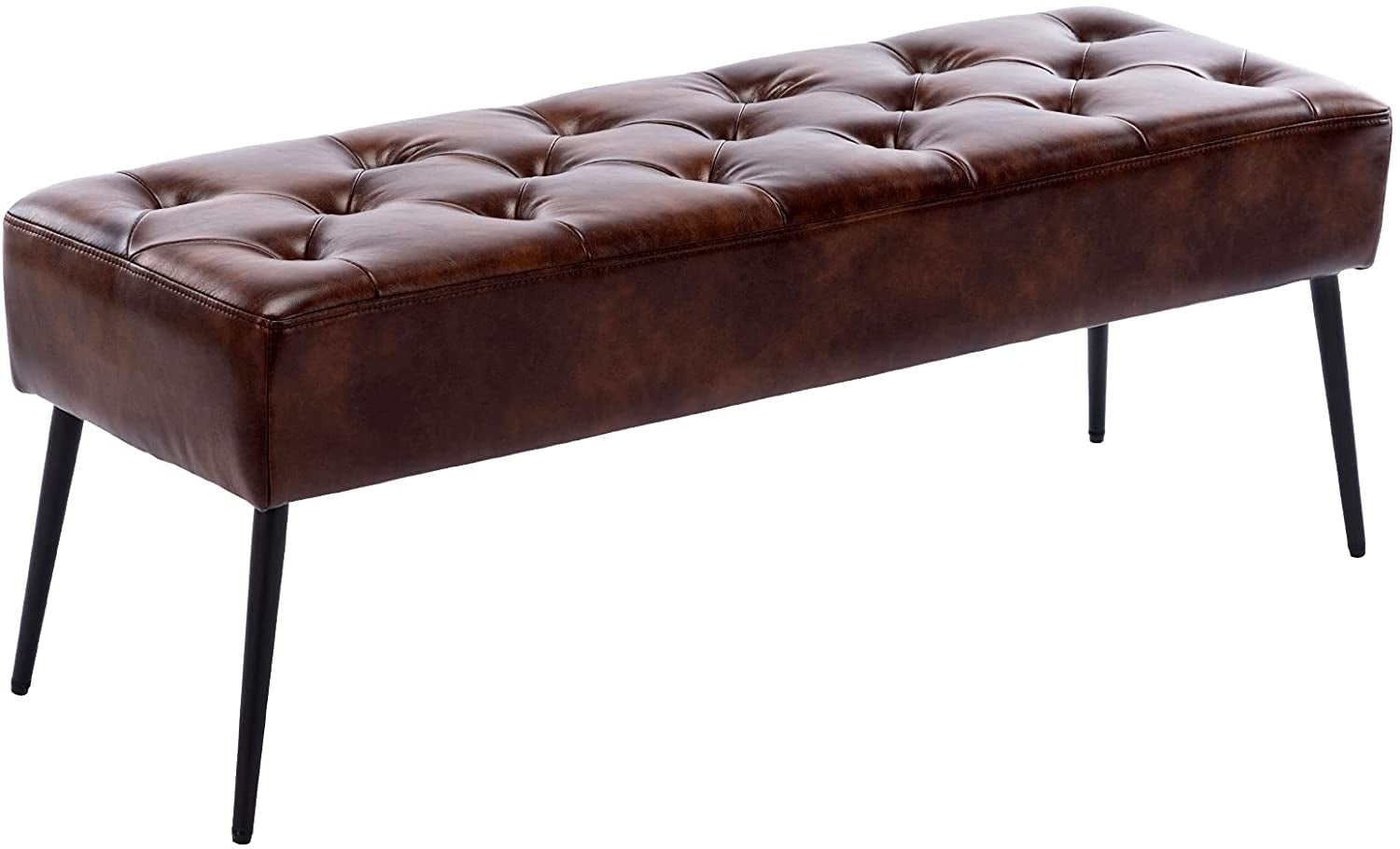 Button-Tufted Ottoman Bench