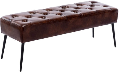 Button-Tufted Ottoman Bench