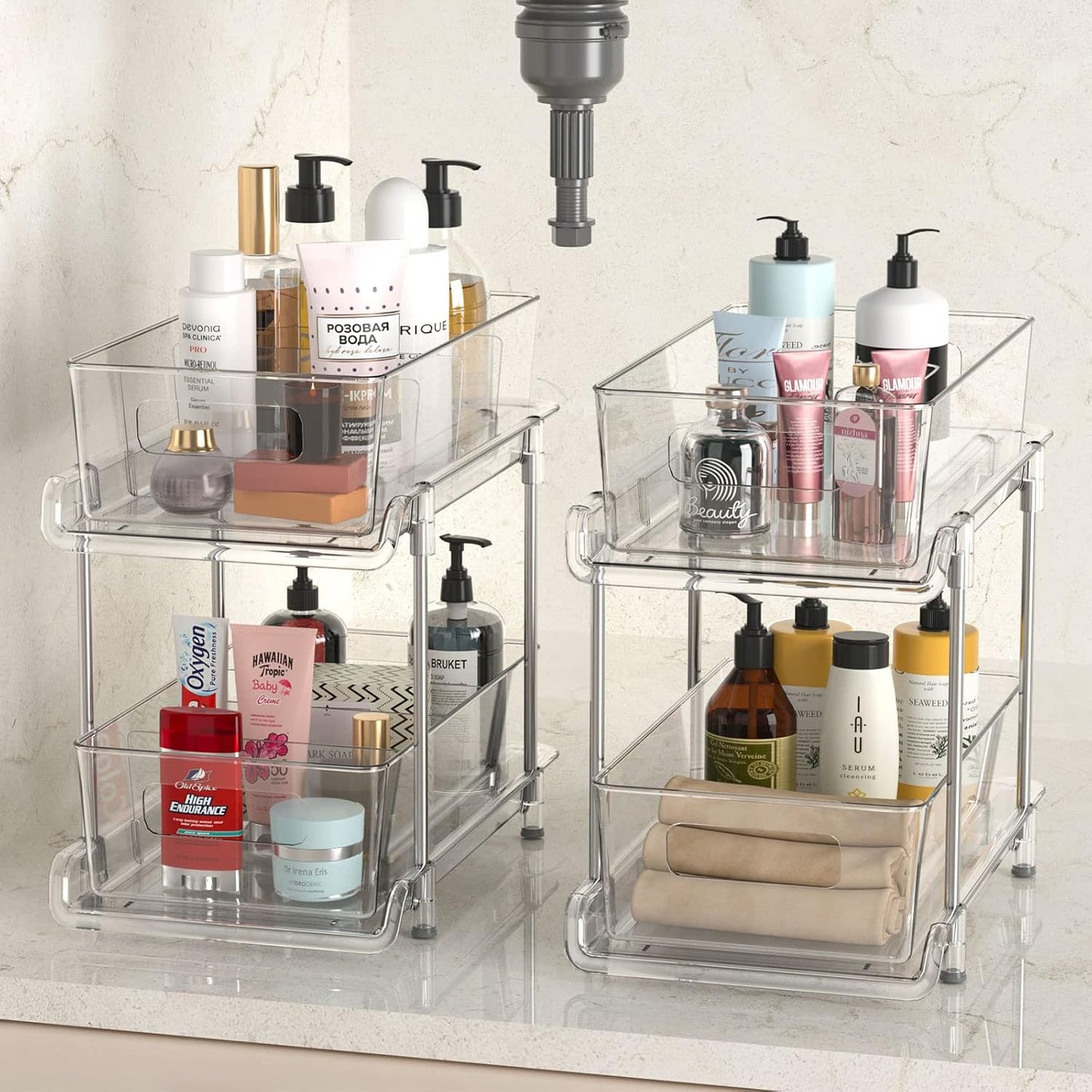 2-Tier Pull-Out Cabinet Organizer