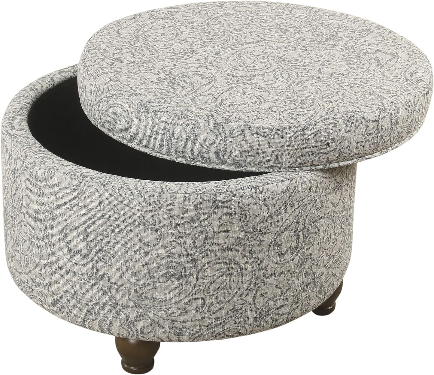  Upholstered round Storage Ottoman 