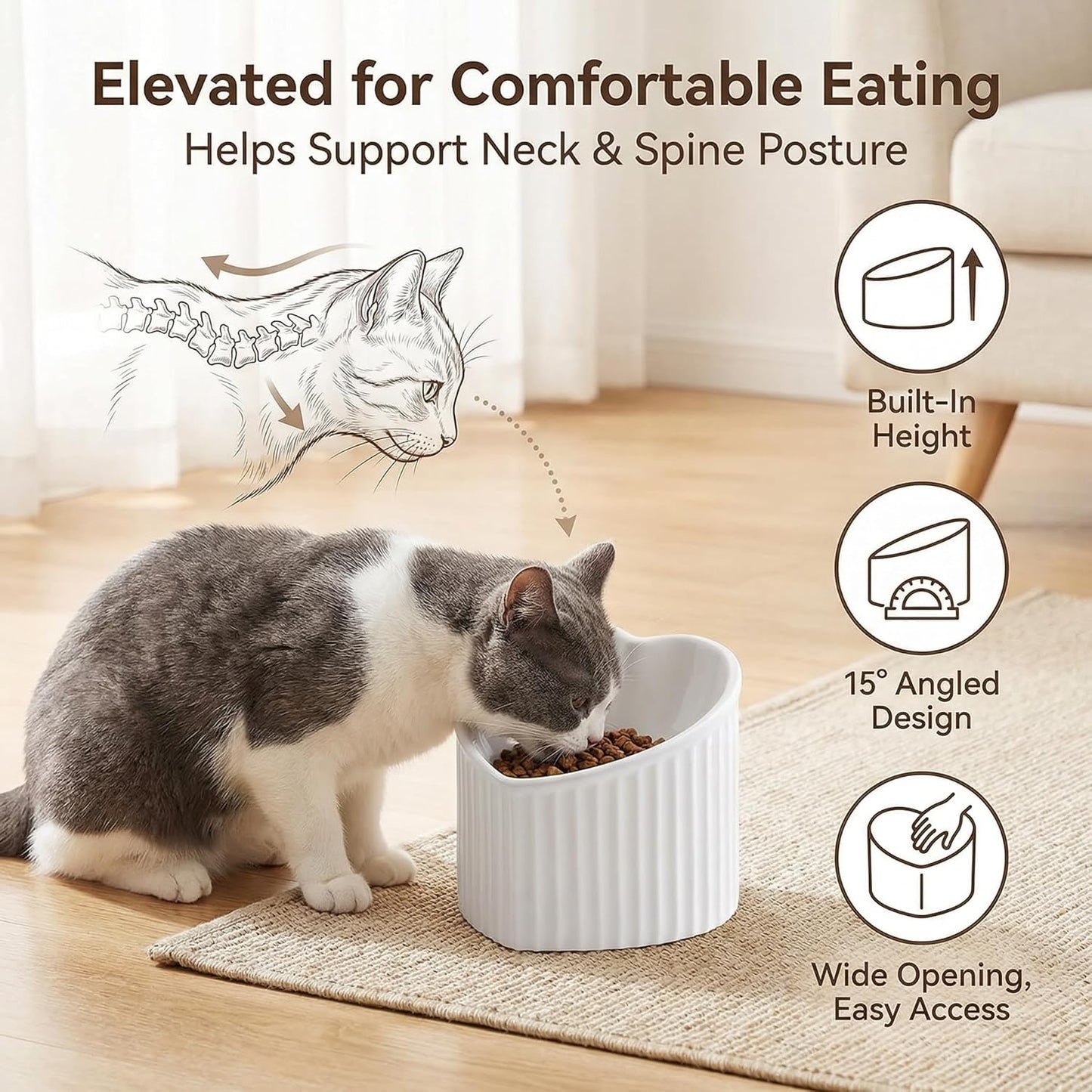 Dark Green Cat Bowls