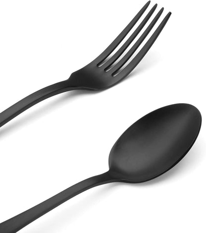 Matte Black Silverware Set