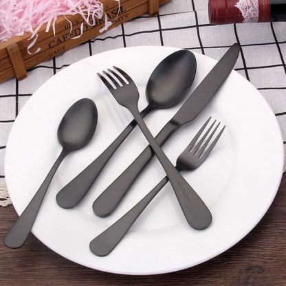 Matte Black Silverware Set