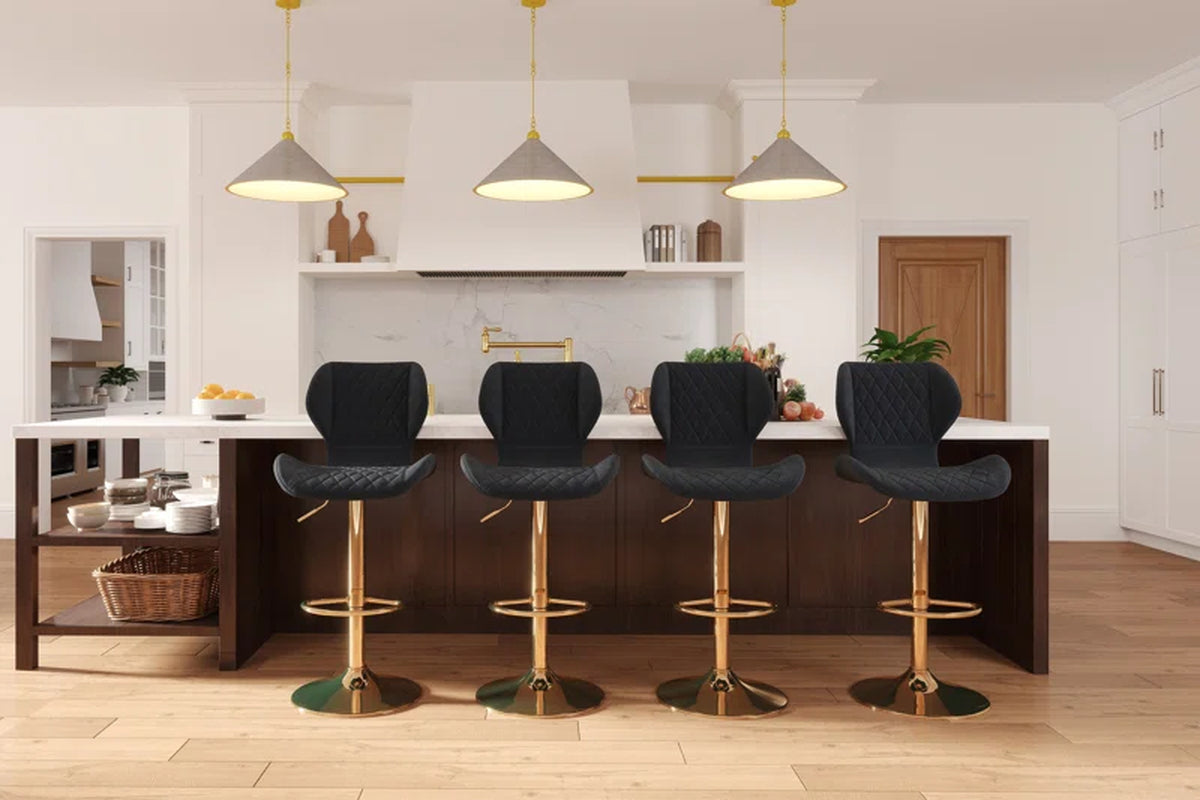 Modern Velvet Counter Stool