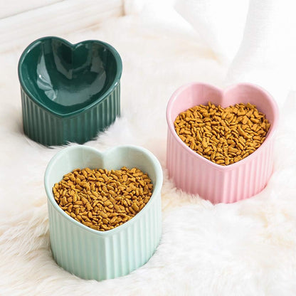 Dark Green Cat Bowls
