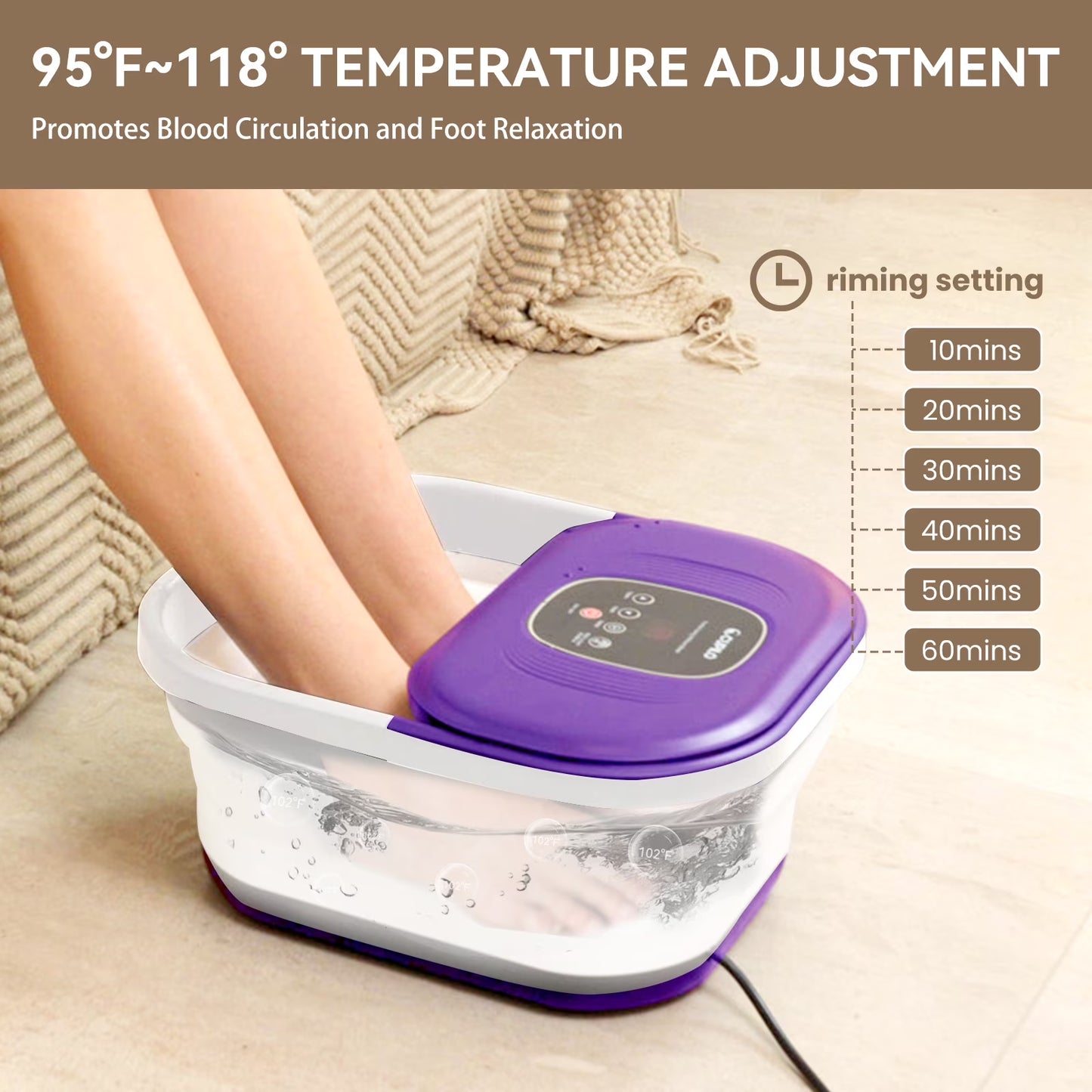 Foot Spa Bath Massager with Heat