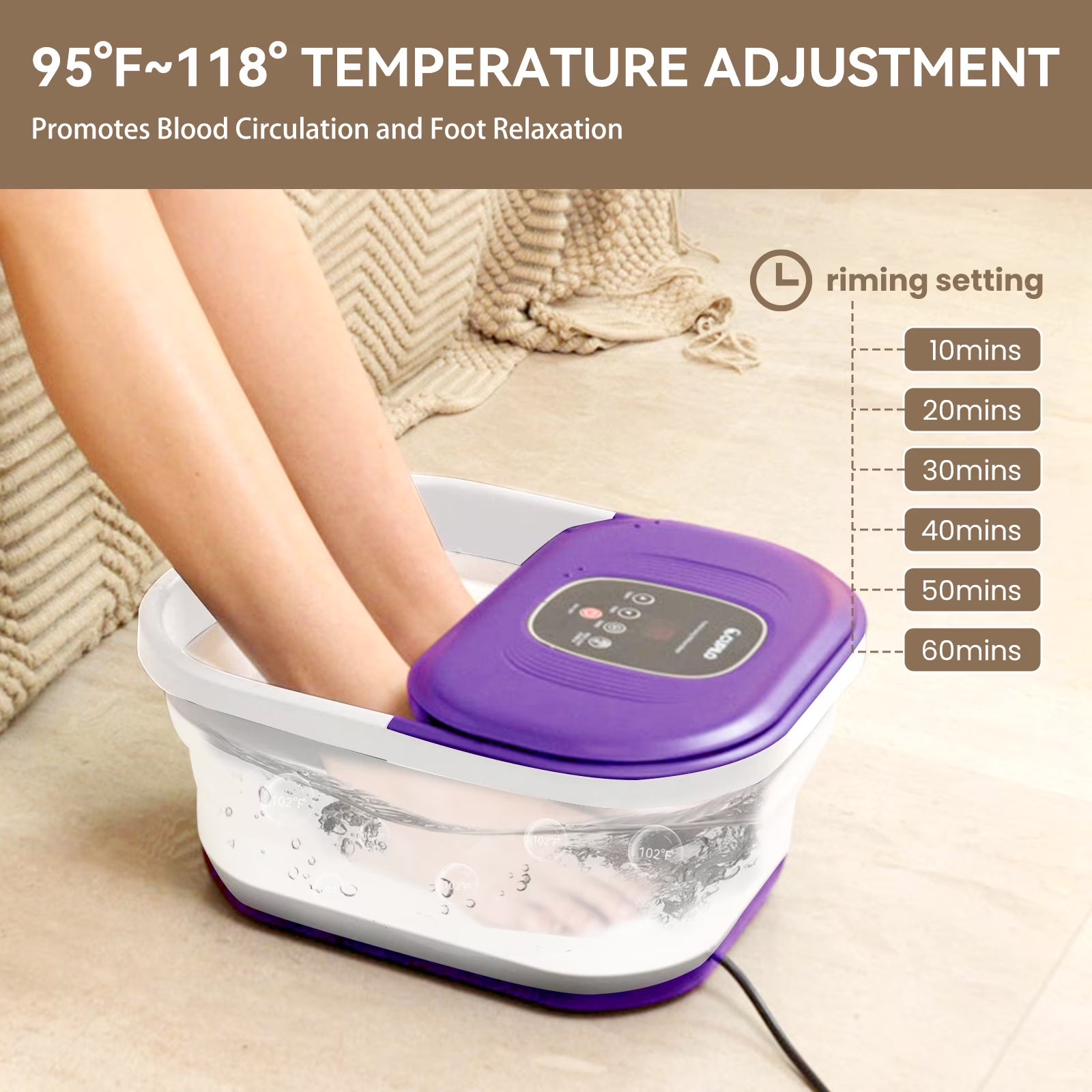Foot Spa Bath Massager with Heat