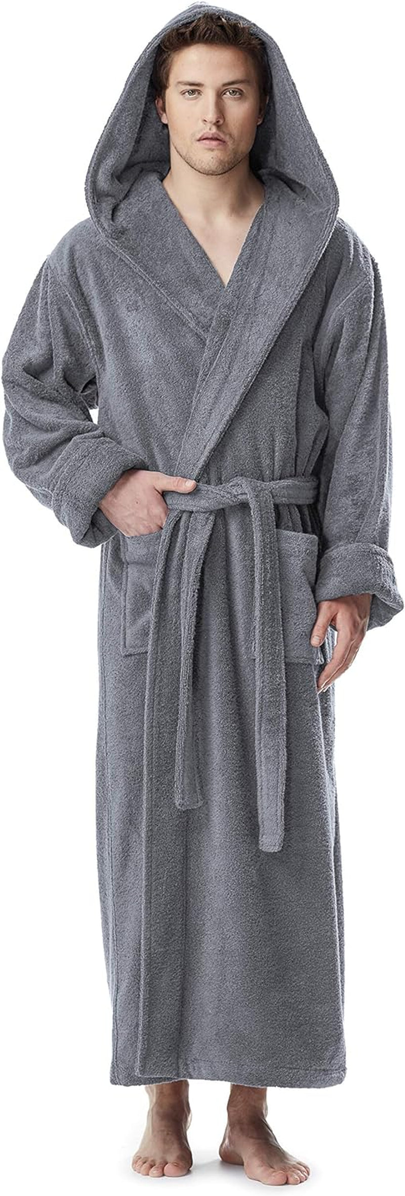Men'S Hooded Turkish Bathrobe