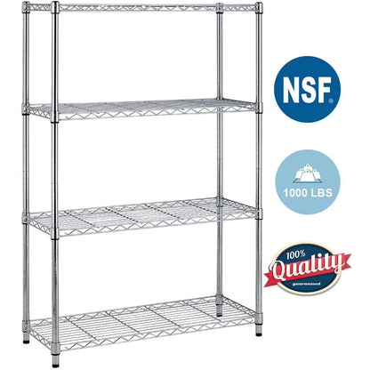 4Height Adjustable Metal Shelving