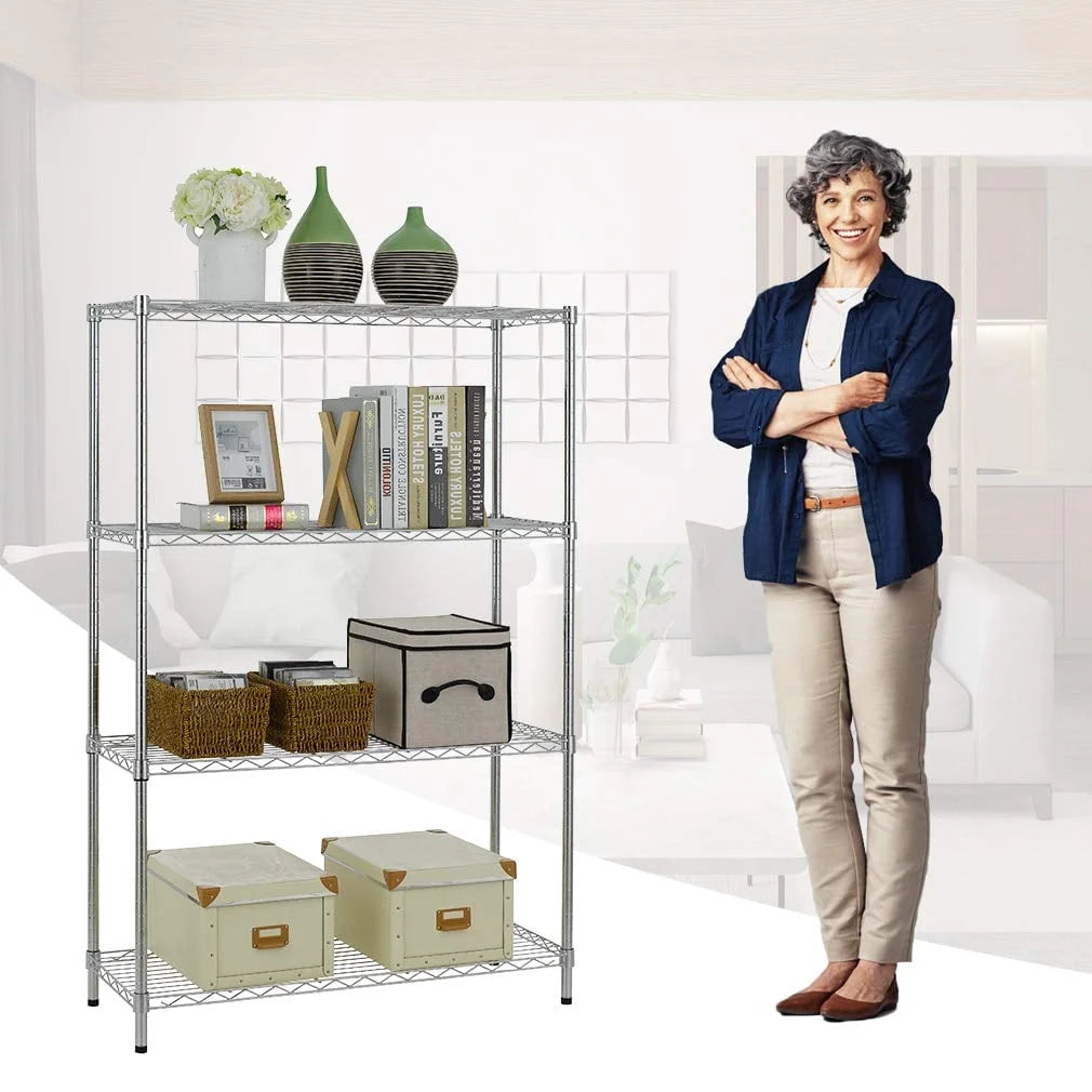 4Height Adjustable Metal Shelving
