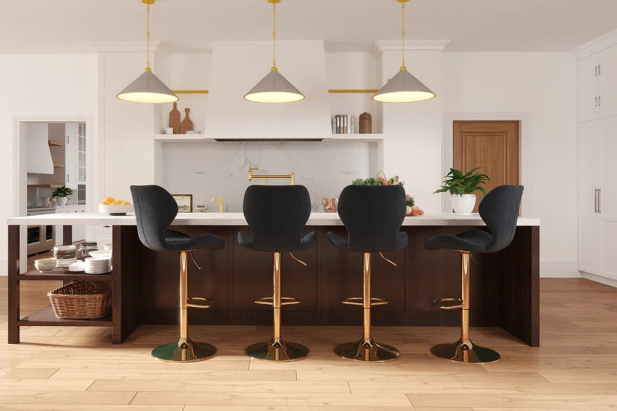 Modern Velvet Counter Stool