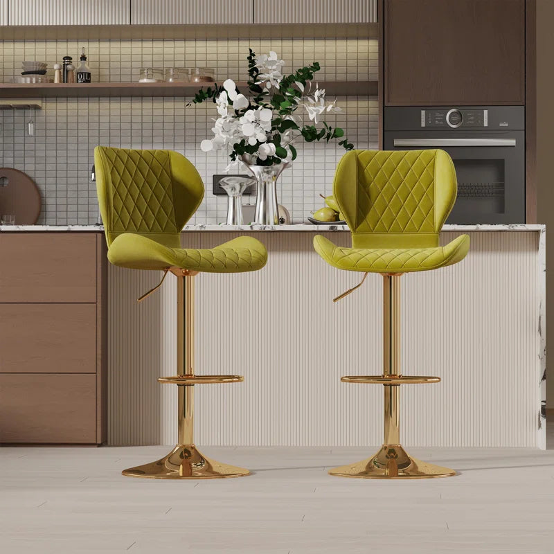 Modern Velvet Counter Stool