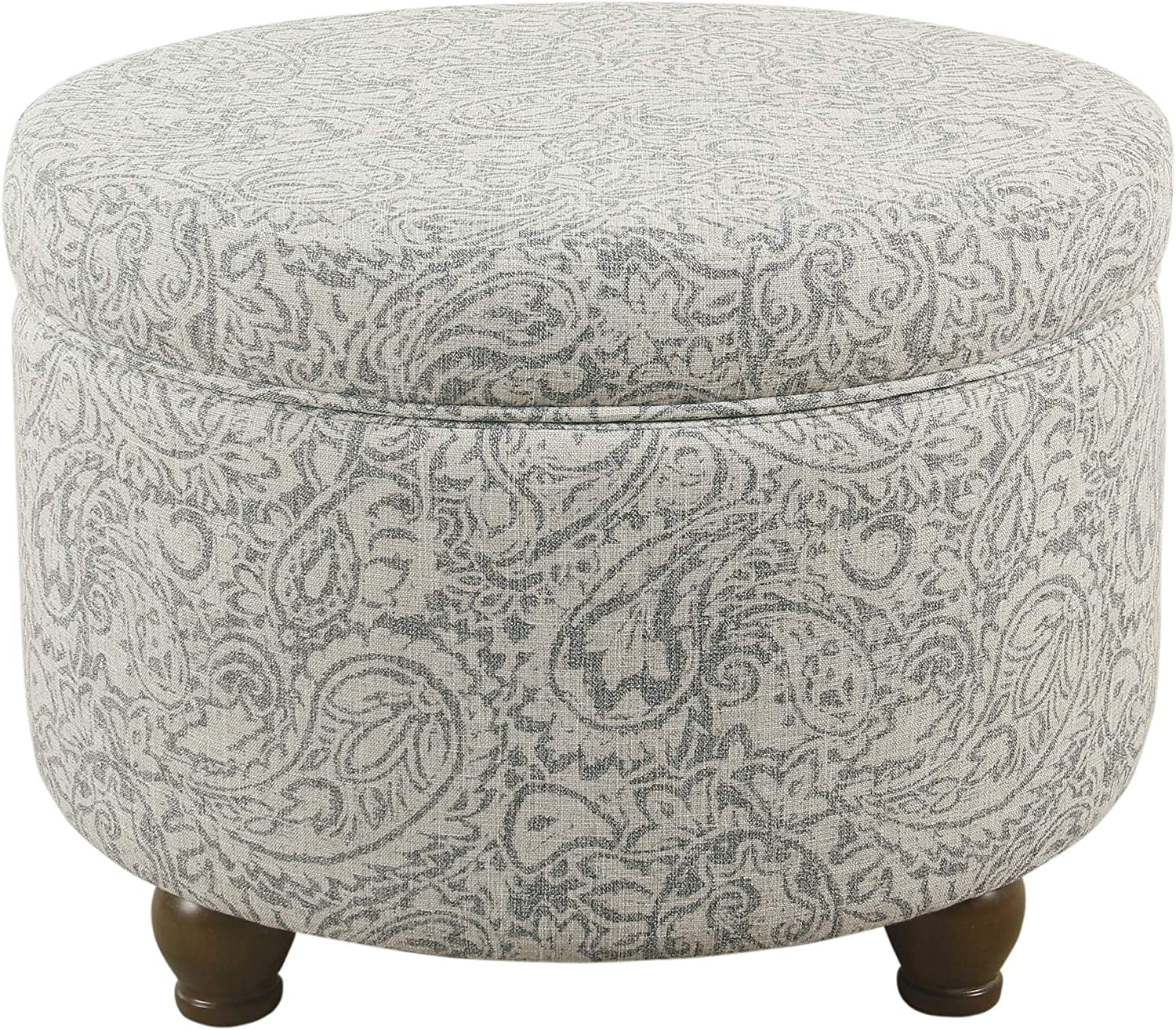  Upholstered round Storage Ottoman 