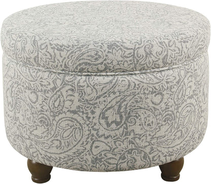  Upholstered round Storage Ottoman 