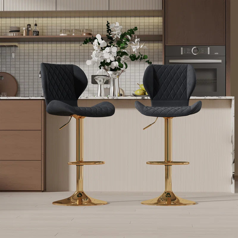 Modern Velvet Counter Stool