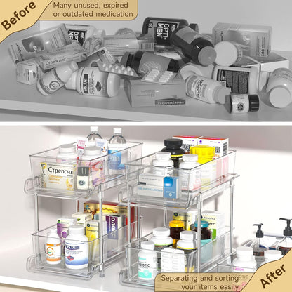 2-Tier Pull-Out Cabinet Organizer